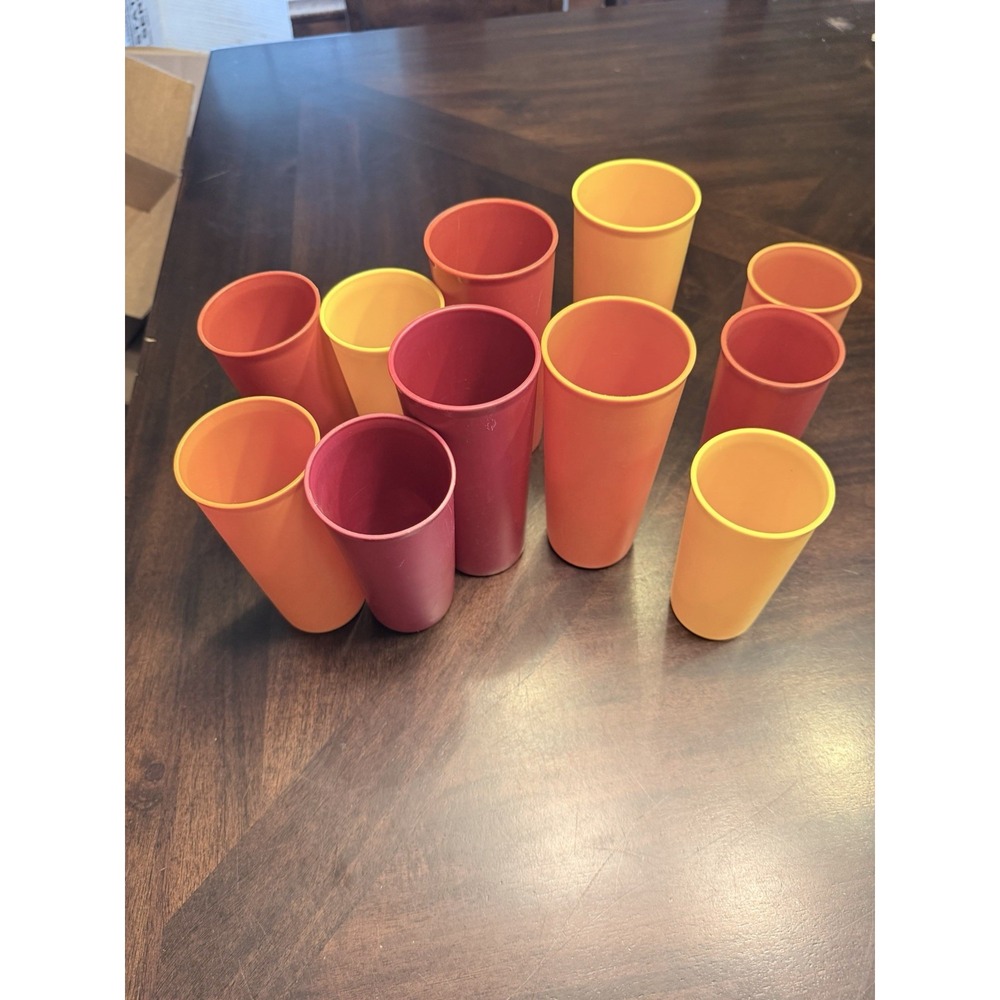 Vintage lot of 9 Tupperware Harvest Colors 107 115 116